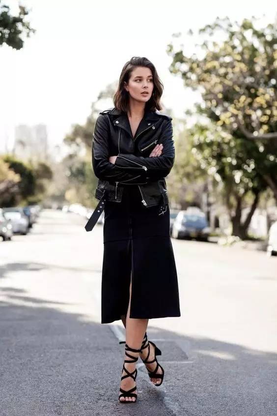 皮夹克祁同伟,赵丽颖穿红色皮夹克超酷