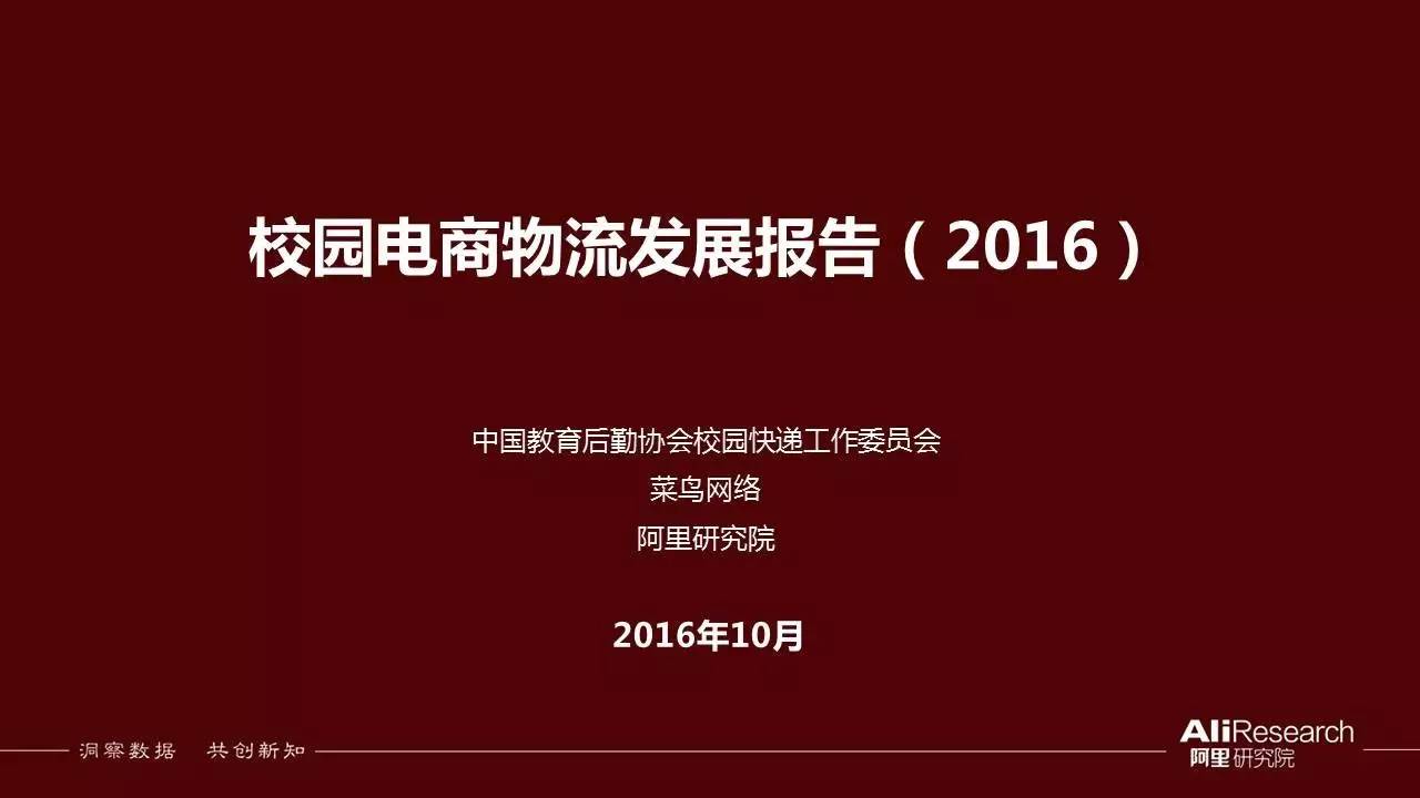 阿里研究院30张PPT展示校园“买买买”最后一公里现状