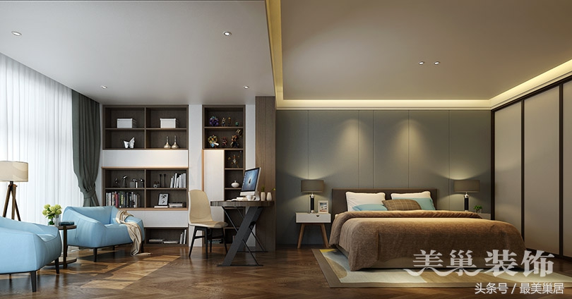 郑州别墅复式装修效果图大全,208平米联排别墅装修现代简约风