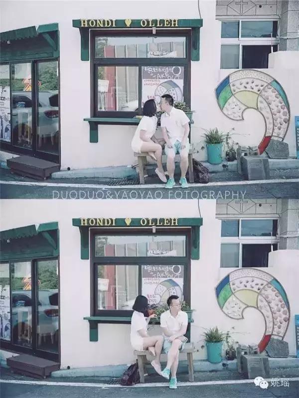 再见吧影楼风！豆瓣女神扛着相机在济州岛自拍清新婚纱照丨梦婚礼