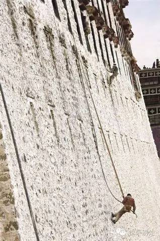 布达拉宫粉墙时间,布达拉宫一年一度的刷墙日