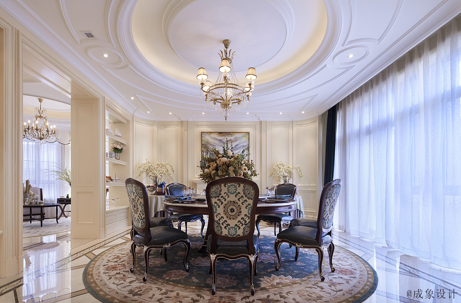 法式庄园独栋别墅装修设计效果图,高大上的欧式风格别墅设计