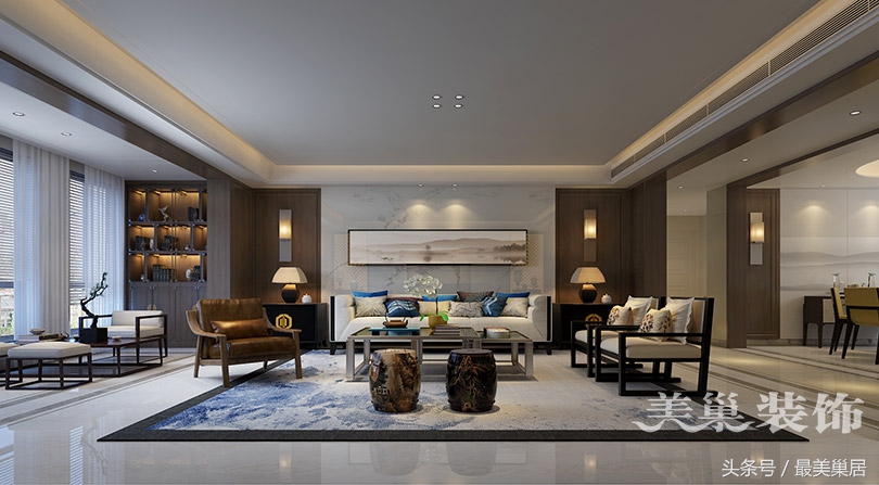 郑州别墅复式装修效果图大全,208平米联排别墅装修现代简约风