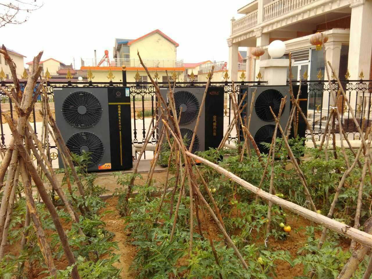 别墅空气能热泵采暖解决方案,别墅用两套空气能热泵