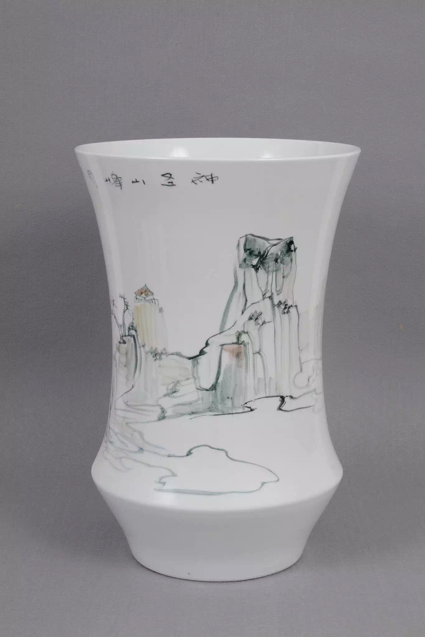 青花瓷的发展史绘画,五彩青花瓷仕女图