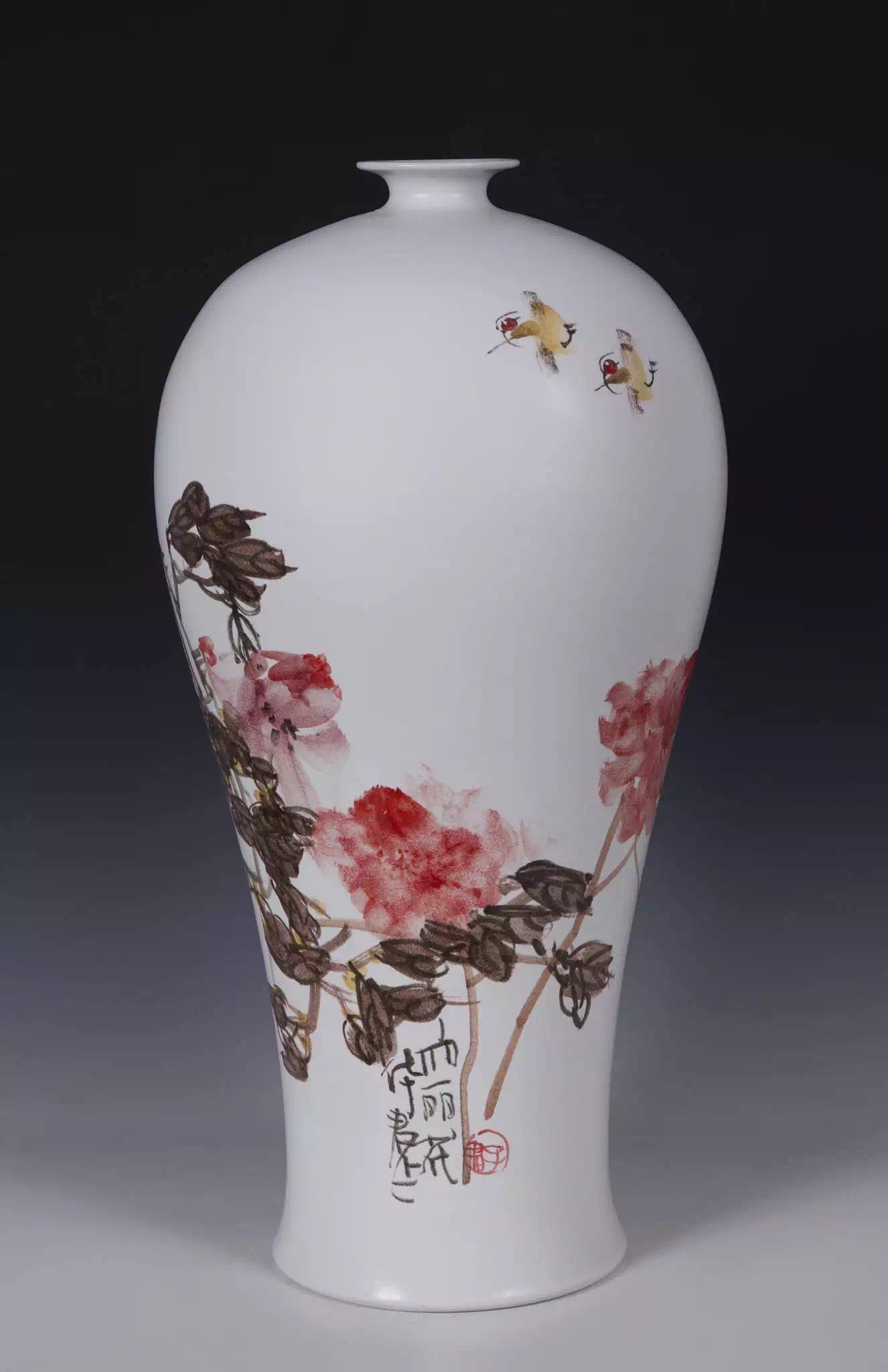 青花瓷的发展史绘画,五彩青花瓷仕女图