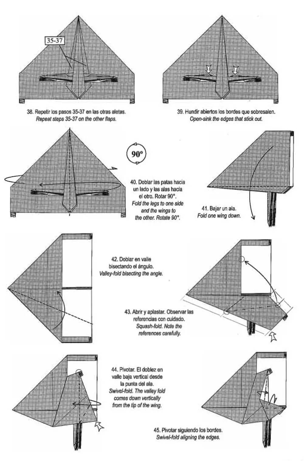 怎么折千纸鹤翅膀会飞,长了腿的千纸鹤怎么折
