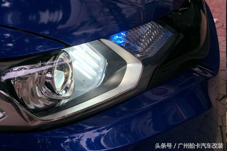 新飞度全套灯光改装,新飞度改日行灯大灯效果