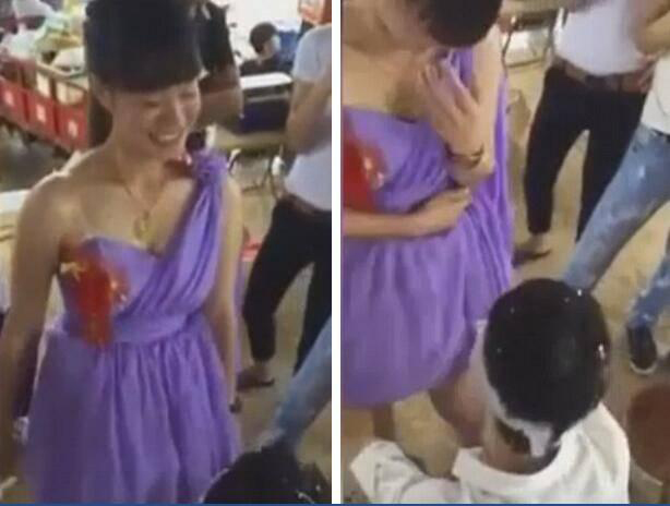 老外瞠目结舌，中国困惑的伴娘被蒙眼宾客乱摸？！