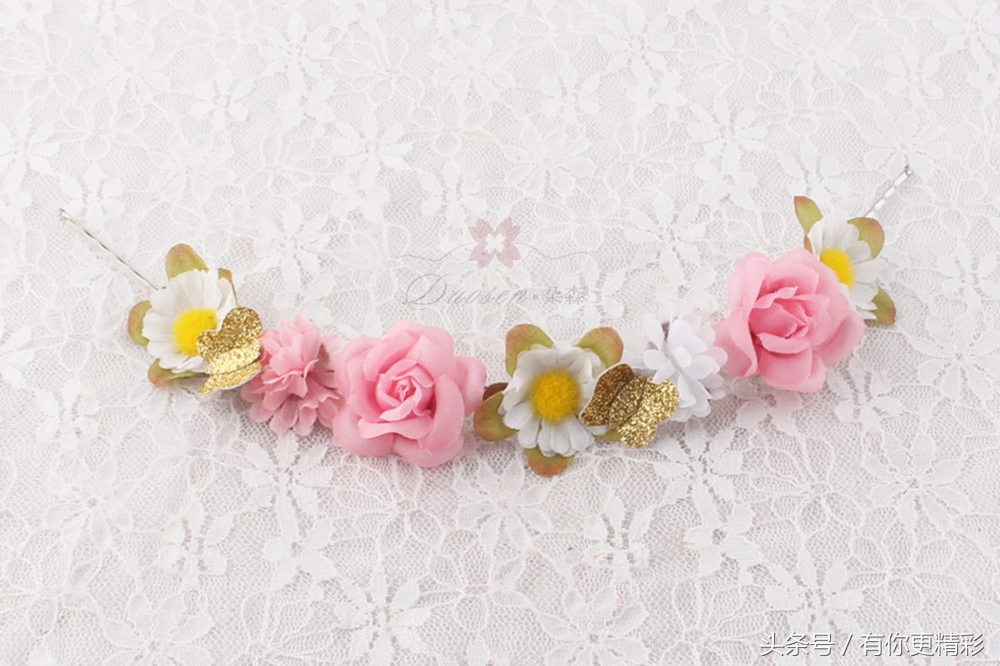 非主流发型发夹,韩式简约花朵发夹