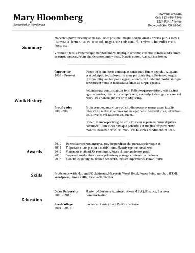 100个常用英文简历模板,通用个人简历完整版范文