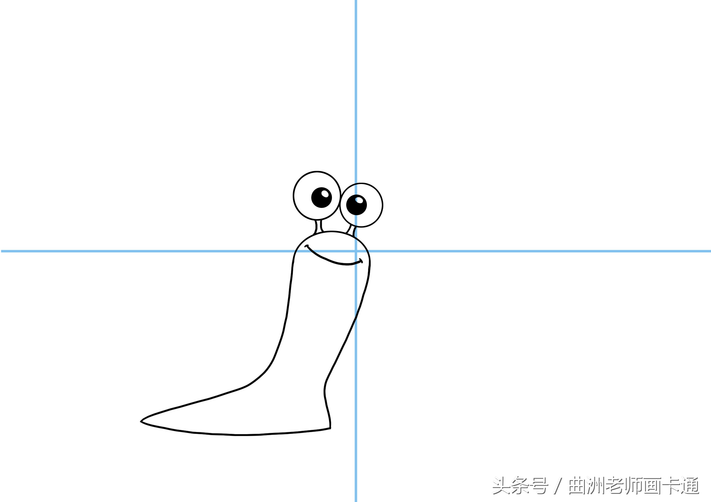 曲洲老师画卡通少儿简笔画海龟,画蜗牛简笔画儿童画