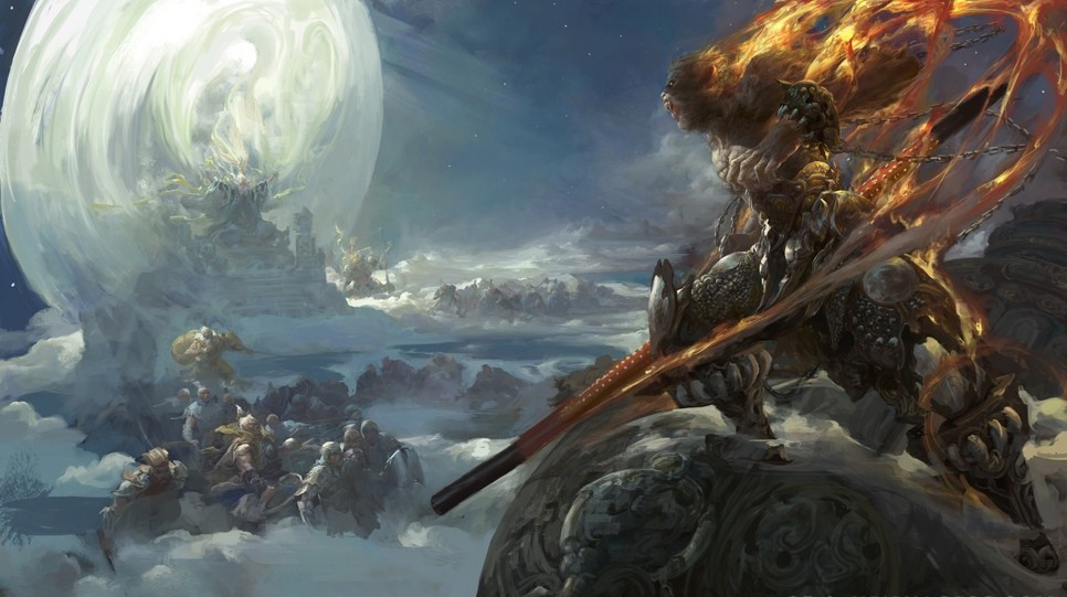 12岁画的孙悟空绘画图片,20几年的绘画功底都用上了