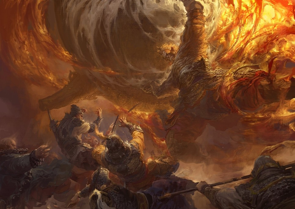 12岁画的孙悟空绘画图片,20几年的绘画功底都用上了