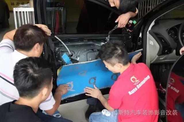 福克斯汽车隔音,福克斯车门隔音棉和止震板