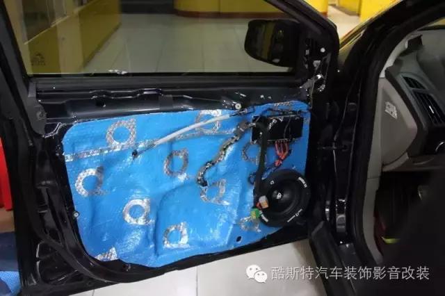 福克斯汽车隔音,福克斯车门隔音棉和止震板