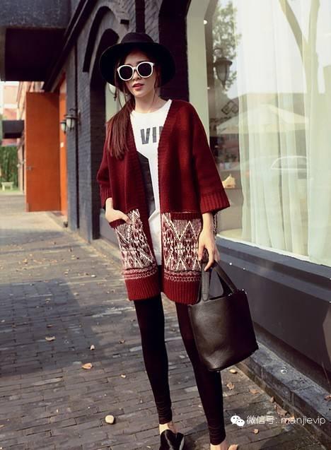 韩系复古毛衣外套 (韩国东大门毛衣外套慵懒小众款)