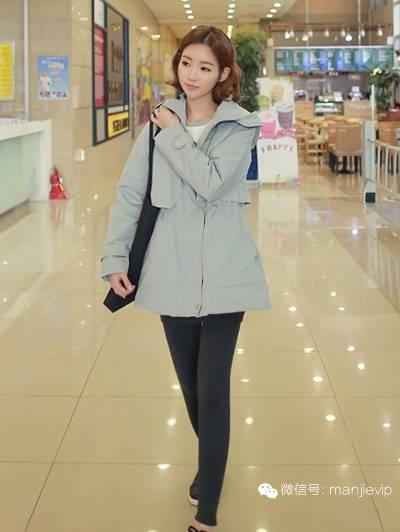 棉服外套小清新风，典型的韩式街头范儿！
