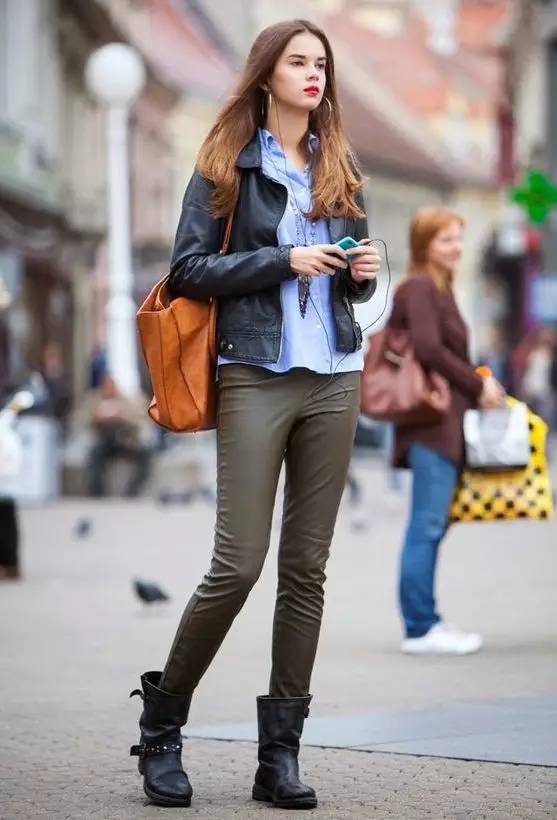 皮夹克祁同伟,赵丽颖穿红色皮夹克超酷