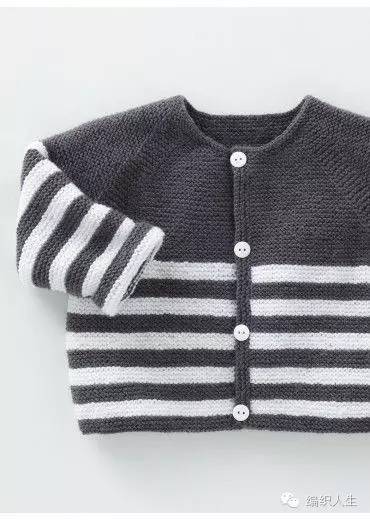 黑白条纹毛衣怎么编织,零线多色拼接毛衣图案