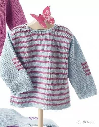 黑白条纹毛衣怎么编织,零线多色拼接毛衣图案