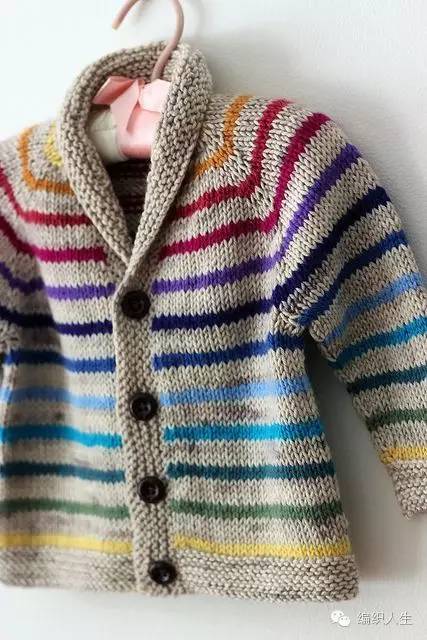 黑白条纹毛衣怎么编织,零线多色拼接毛衣图案