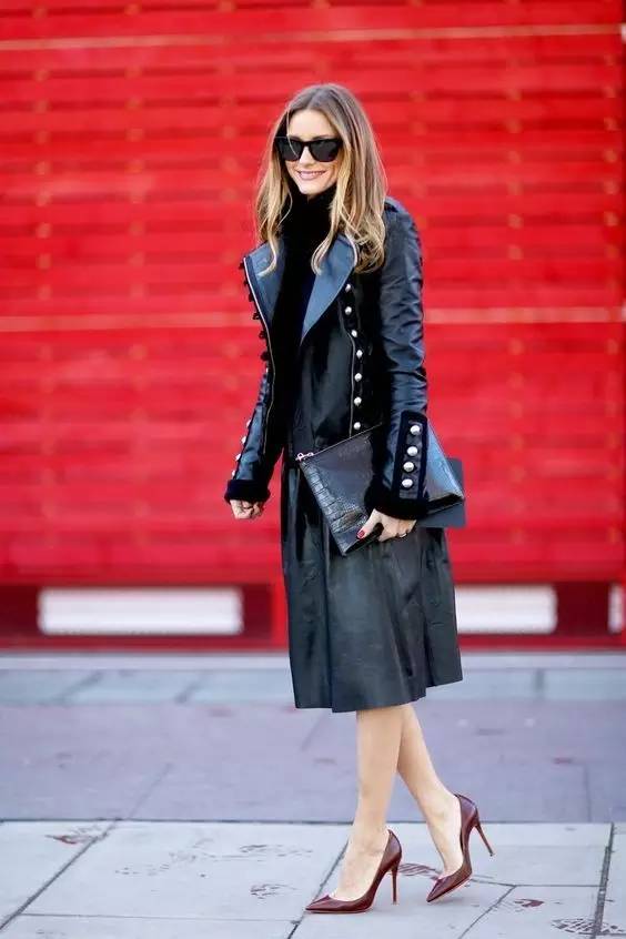 皮夹克祁同伟,赵丽颖穿红色皮夹克超酷