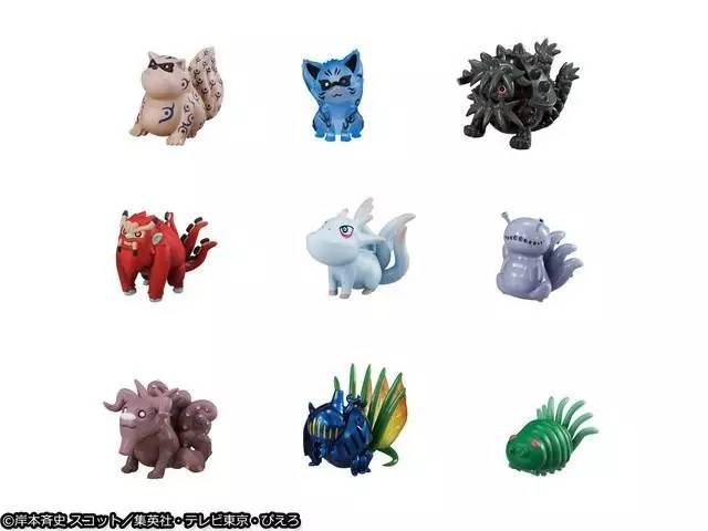 火影忍者漩涡鸣人成长历程手办,火影忍者鸣人和所有的尾兽对话