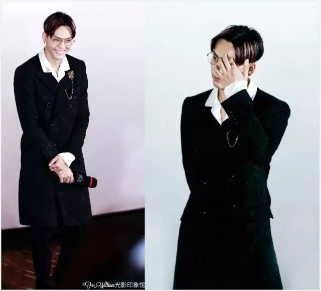 陈伟霆李易峰黑白配表演,李易峰陈伟霆出席活动西服