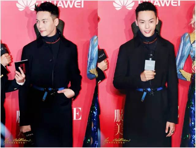 陈伟霆李易峰黑白配表演,李易峰陈伟霆出席活动西服