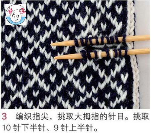 毛线手套的编织教程,毛线手套编织动物图