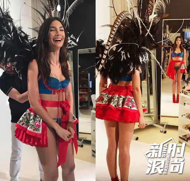 2017维密超模试妆照,维密超模后台试妆换装