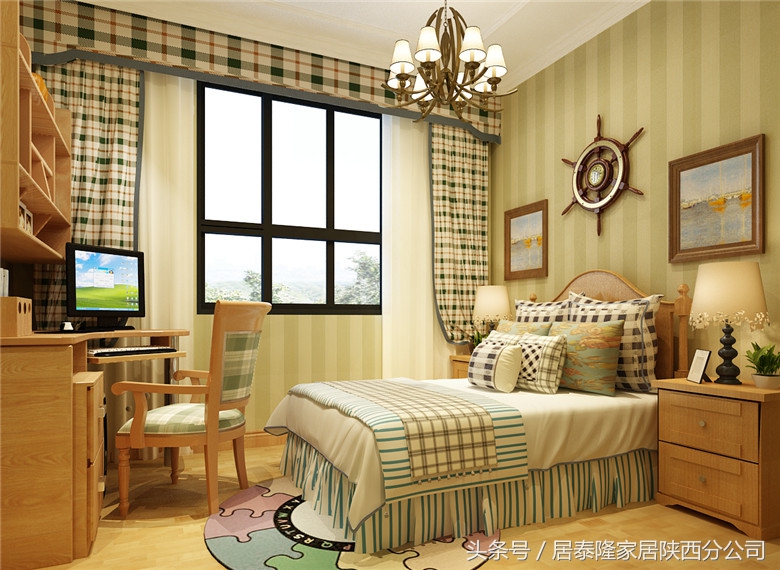 美式田园风格装修效果图厨房,轻松愉悦的田园风