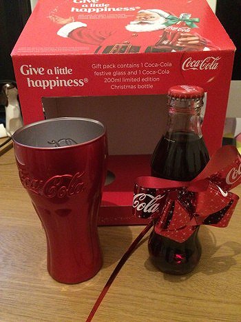 日本包装的可口可乐,日本可口可乐圣诞丝带瓶
