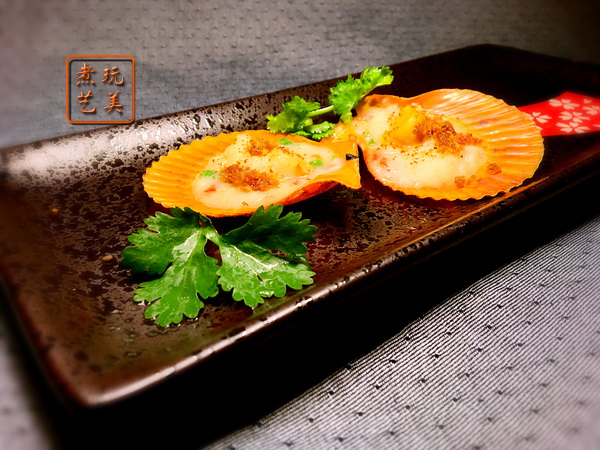 爱秀食堂-甘树子蒸石斑鱼奶香焗扇贝