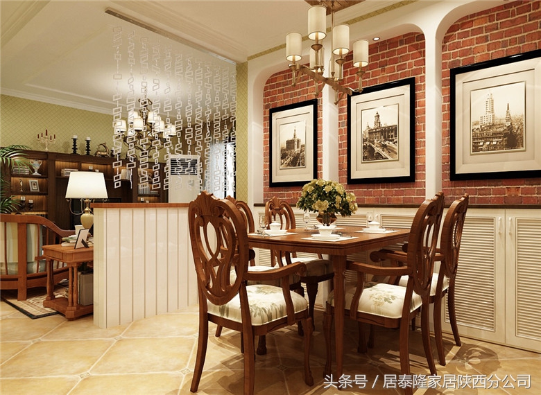 美式田园风格装修效果图厨房,轻松愉悦的田园风