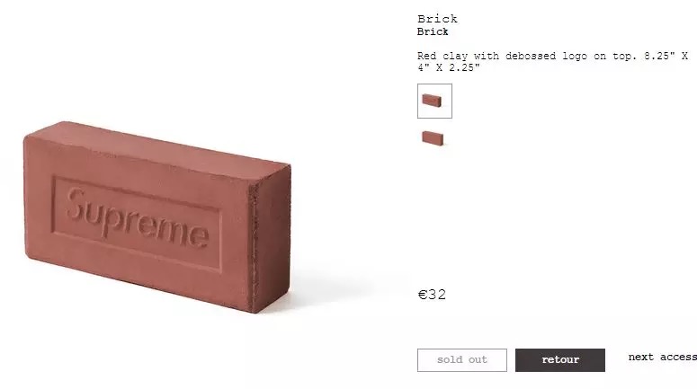 一块700多砖头一个上千的苹果,SUPREME颠覆你的价值观