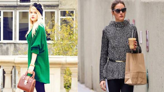 大上衣紧裤子,秋冬裤子百搭上衣随便穿