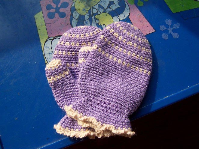 毛线手套的编织教程,毛线手套编织动物图