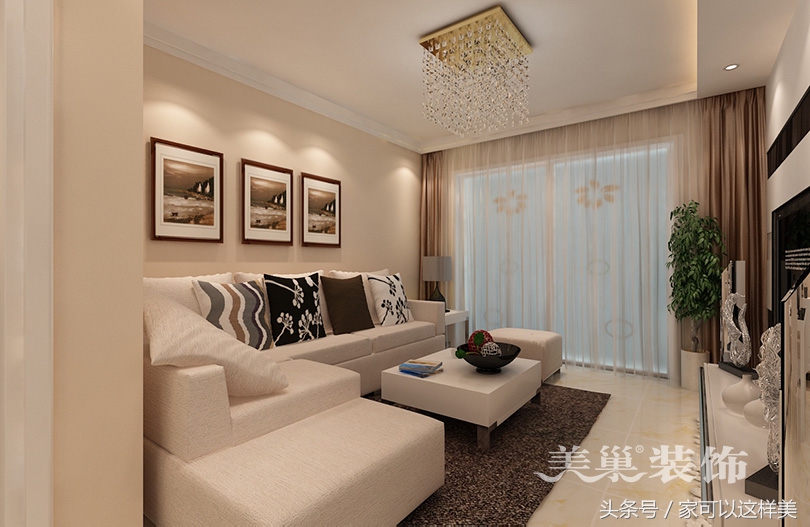 蓝堡湾二期小户型,郑州正弘蓝堡湾两室两厅装修