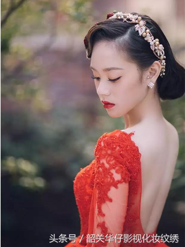 敬酒服复古礼帽新娘造型,新娘新款式敬酒服款式大全