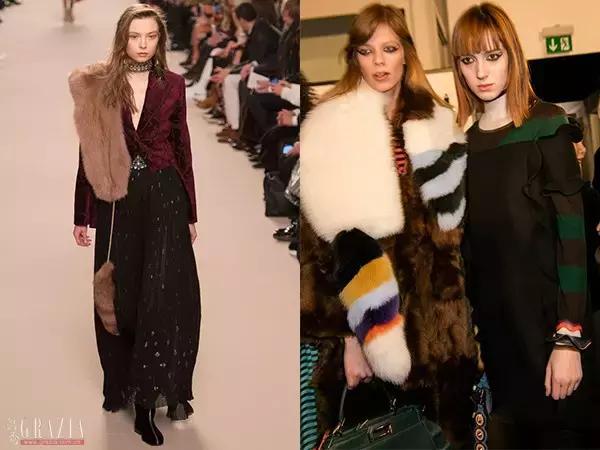 这天不冷不热,适合撩条毛披肩上!