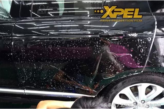 路虎揽胜新车到店施工XPEL漆面保护膜
