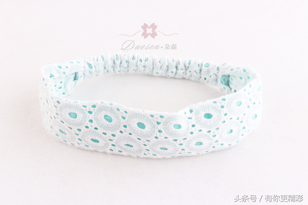 简约休闲头带蕾丝头带花朵头带编织头带朵森布艺发饰批发