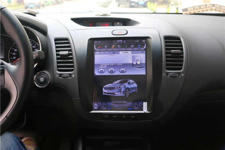 大屏中控的诱惑畅影起亚K3装10.4寸竖屏导航一体机