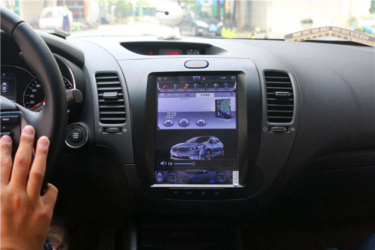 大屏中控的诱惑畅影起亚K3装10.4寸竖屏导航一体机