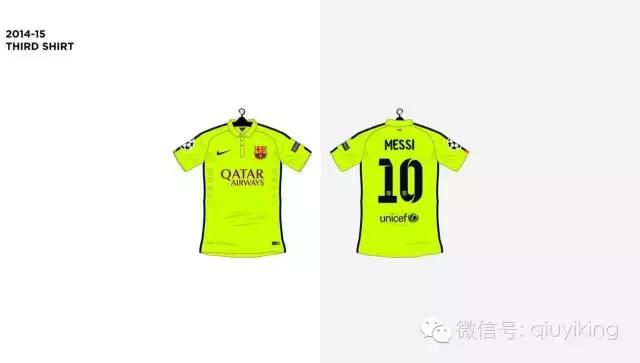 耐克巴萨2014,耐克球衣发展史