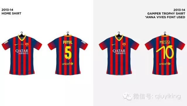 耐克巴萨2014,耐克球衣发展史