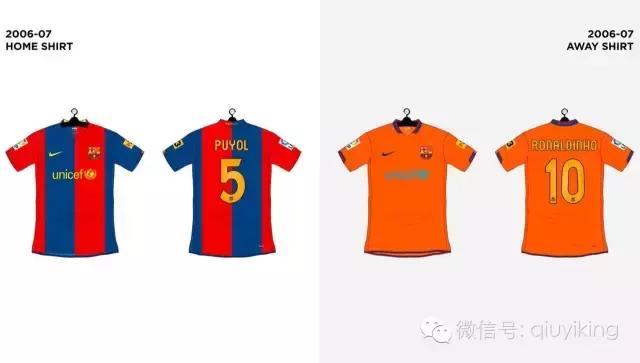 耐克巴萨2014,耐克球衣发展史