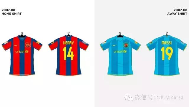 耐克巴萨2014,耐克球衣发展史